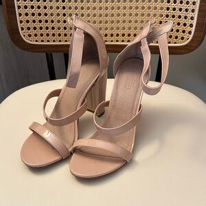 Women’s Nude/Blush Pink Strappy High Heel Sandals
